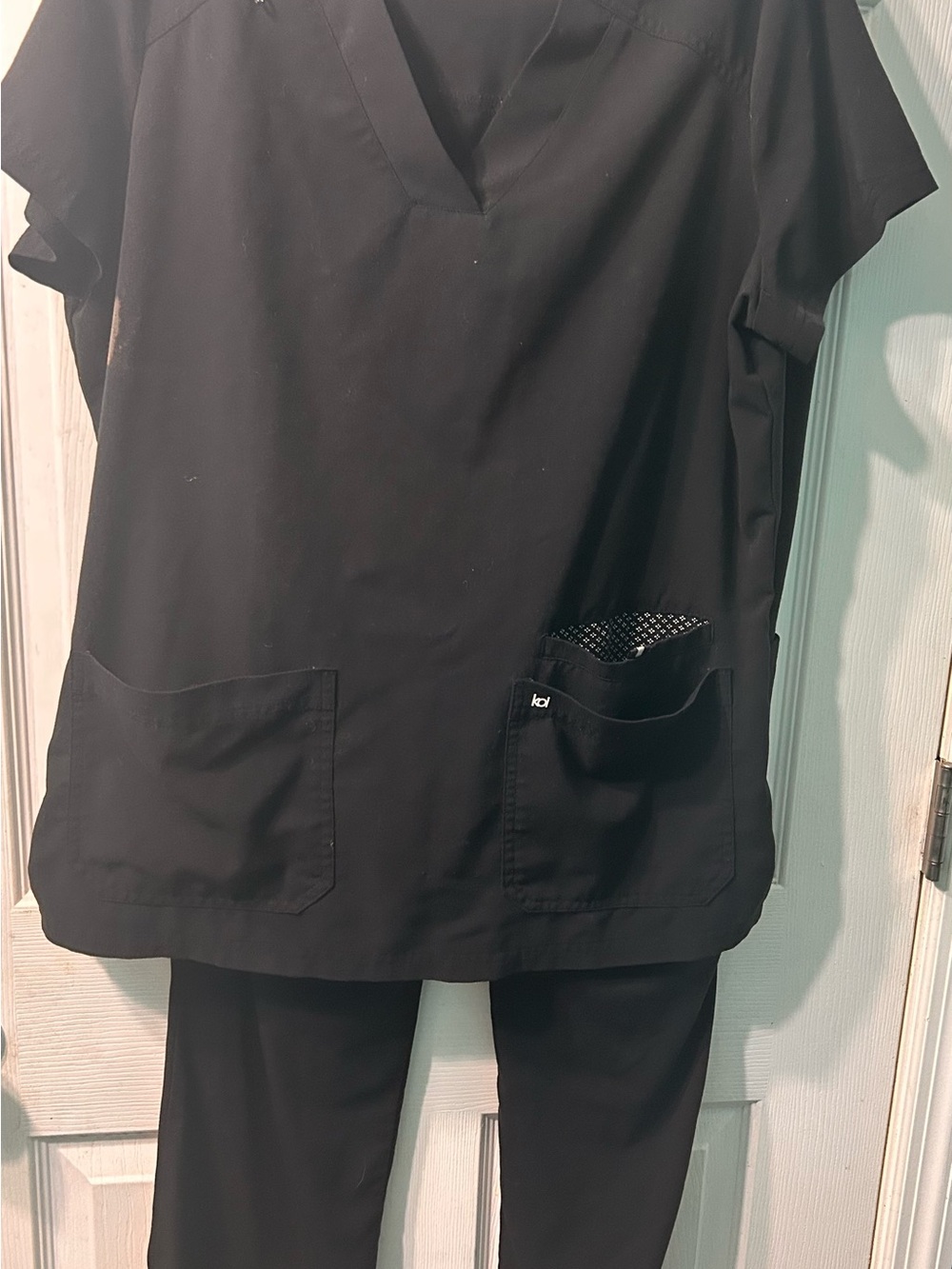 koi Black Medical Scrub Set - Top & Pants